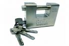 Lucchetto catenaccio antiscasso a baionetta 94mm per cancelli serrande 4 chiavi