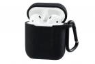 Cover custodia silicone nero cuffie bluetooth porta auricolari flessibile gancio