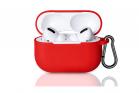 Cover custodia silicone rosso cuffie bluetooth 7cm auricolari flessibile gancio