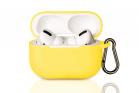 Cover custodia silicone giallo cuffie bluetooth 7cm auricolari flessibile gancio