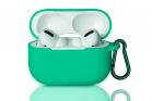 Cover custodia silicone verde cuffie bluetooth 7cm porta auricolari flessibile