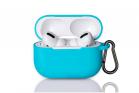 Cover custodia silicone azzurro cuffie bluetooth 7cm porta auricolari flessibile