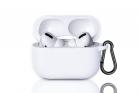 Cover custodia silicone bianco cuffie bluetooth 7cm porta auricolari flessibile