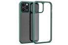 Cover custodia compatibile IP 12 PRO 6.1" trasparente cornice verde rigida