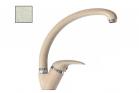 Rubinetto Cucina Miscelatore Monocomando Lavello Canna Curva Sabbia Beige