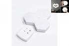 3 faretti led punto luce da parete armadio adesivo touch con telecomando
