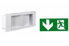 Lampada Emergenza Parete Incasso Luce Bianca Indicatore Direzione In Basso