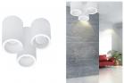 Plafoniera gesso lampada da interno applique da soffitto 3 cilindri gu10 GS-5026