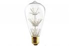 Lampadina led 3W 2700K luce calda attacco E27 pera vintage ST64 stella luminosa