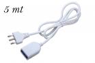 Cavo Prolunga Elettrica 1500W 5m Spina Corrente 10A Presa Bipasso 2p-t 250V
