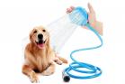 Tubo con doccia per lavaggio cani gatti spazzola peli pulizia animali giardino