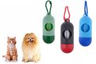 Dispenser porta sacchetti igienici per cane gatto animali domestici 15 sacchetti