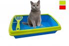 Lettiera Chiusa Gatti Rettangolare Contenitore Igienico Paletta Toilette Animali