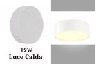 Plafoniera LED 12W Luce Calda Rotondo Bianco Interno Applique Parete Moderno