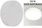 Plafoniera led soffitto 32w luce naturale alta luminosita rotondo moderno bianco