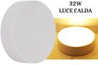 Plafoniera led soffitto 32w luce calda alta luminosita rotondo moderno bianco