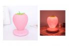 Luce Notturna Bambini Fragola Colorata Touch 3 Intesita 8 LED SMD Cavo Usb