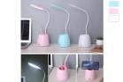 Lampada led da tavolo touch ricaricabile USB portaoggetti 3 intensita' di luce