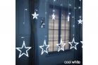 Tenda Luminosa Led Stelle Luce Fredda 2.8m Allungabile Decorazioni Luci Natale