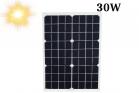 Pannello Solare Fotovoltaico 30w risparmio Energia 12V Pinza Coccodrillo