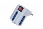 Multipresa salvaspazio 3 prese 16A con interruttore bipasso 250V adattatore