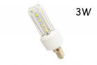 Lampadina LED 3W smd luce calda 3000k attacco E14 iris illuminazione casa