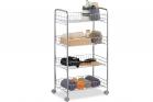 Carrello multiuso 4 ripiani con ruote da cucina bagno salvaspazio 41 26,5x 76 cm