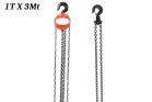 Paranco Manuale Catena 1x3M Portata 1000Kg Vericello Argano Sollevatore