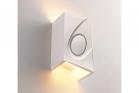 Applique Gesso Interno Bianco Rettangolare Lampada Muro Moderno Attacco E14 5044