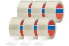 Nastro Adesivo Trasparente 6 Rotoli Imballaggio 50mmx6m Strappo Silenzioso