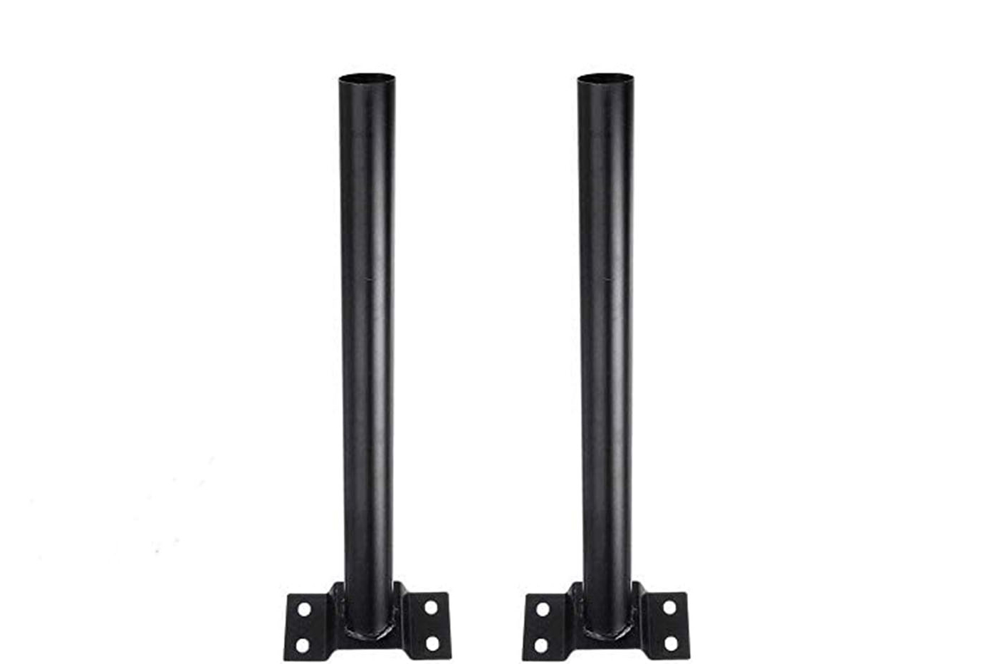 Palo Staffa Per Lampione Stradale 2pz Metallo Muro Verniciato Nero 8 class=img-responsive