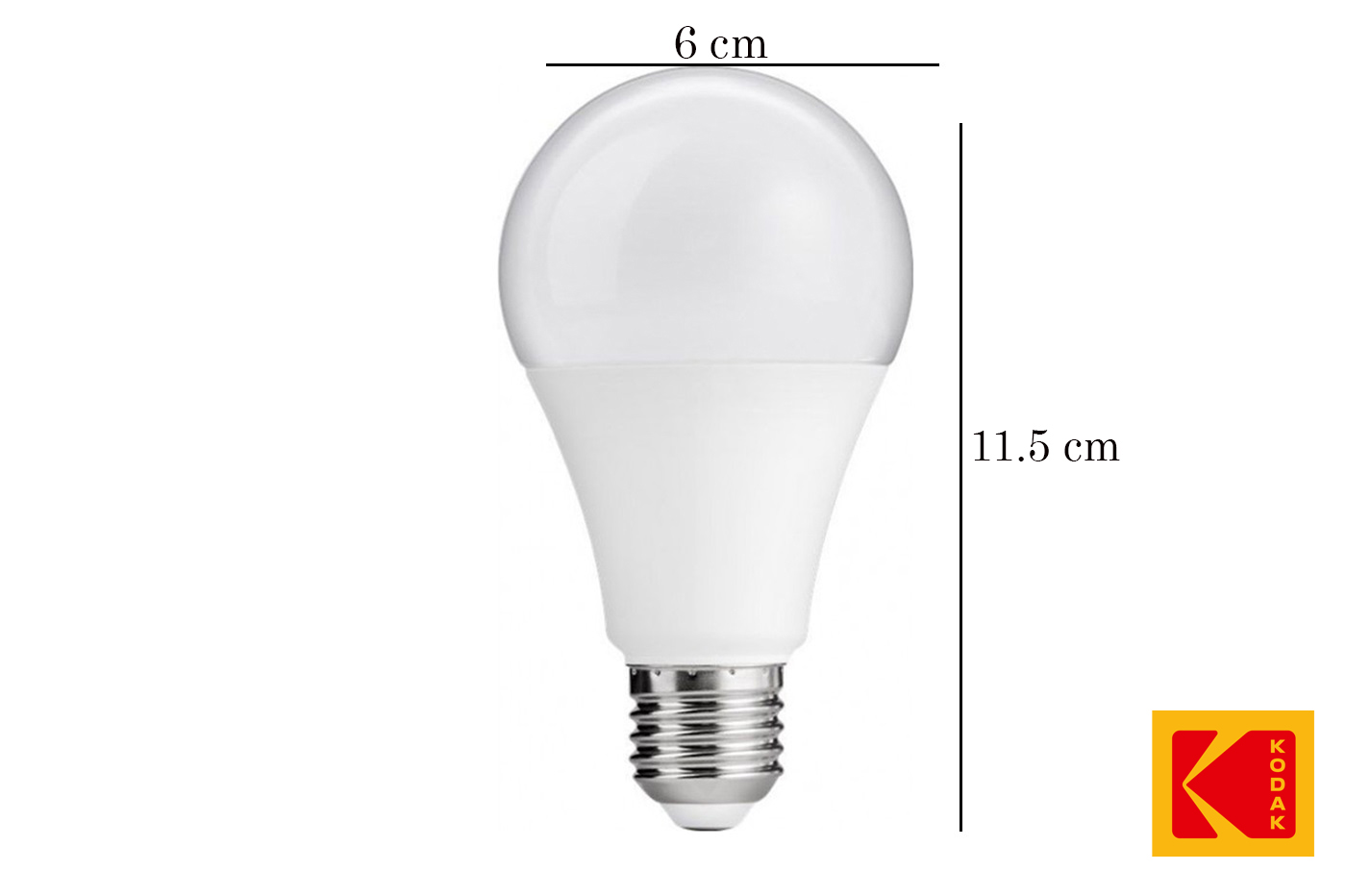 BES-24405 - Lampadine e Adattatori - beselettronica - Lampadina Led Kodak  12W Luce Fredda E27 Globo Bianco Opaco 71052-EU-6000 A60