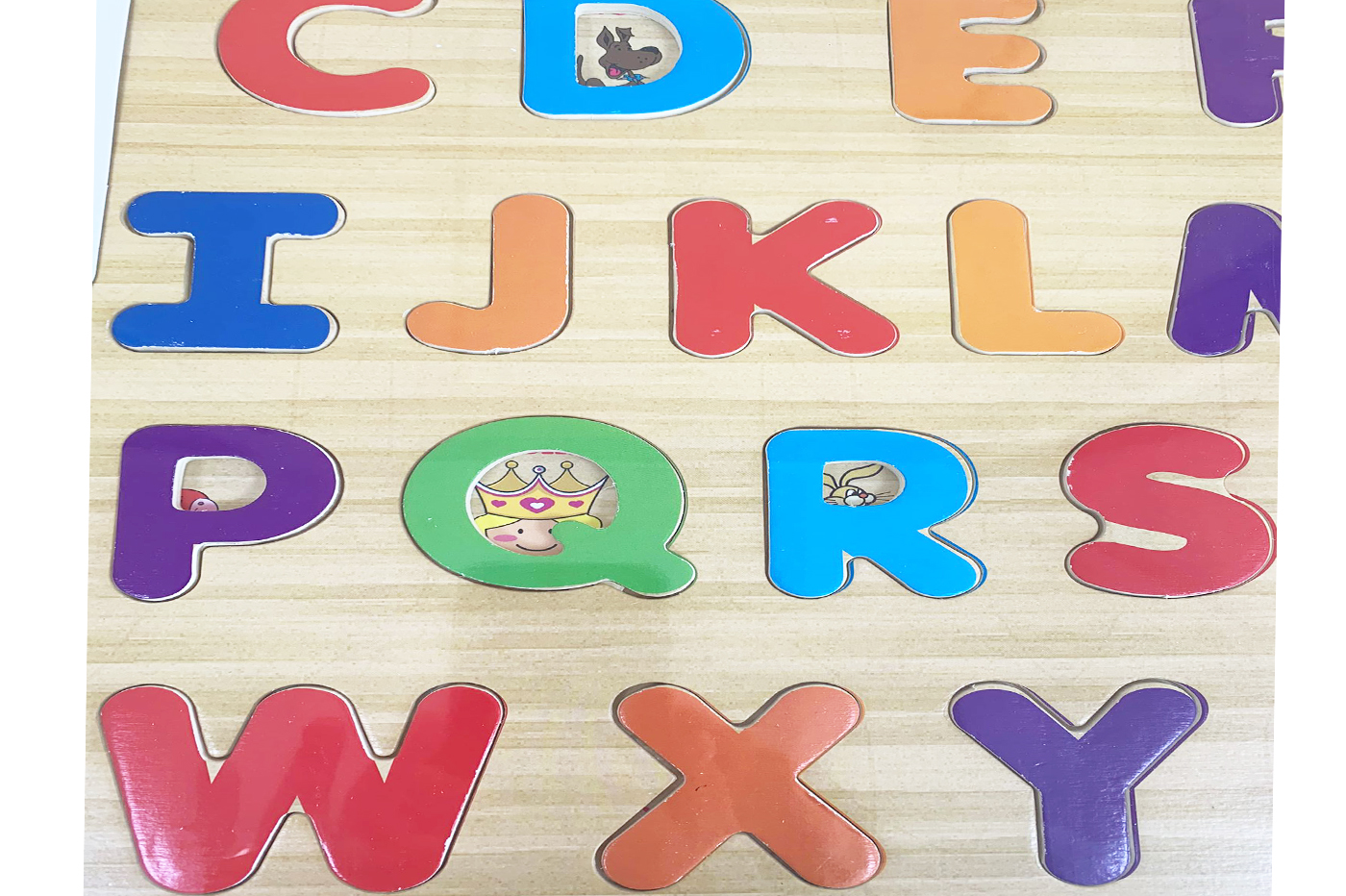 31pcs Unfinished legno piccole lettere lettere minuscole in legno alfabeto lignee 