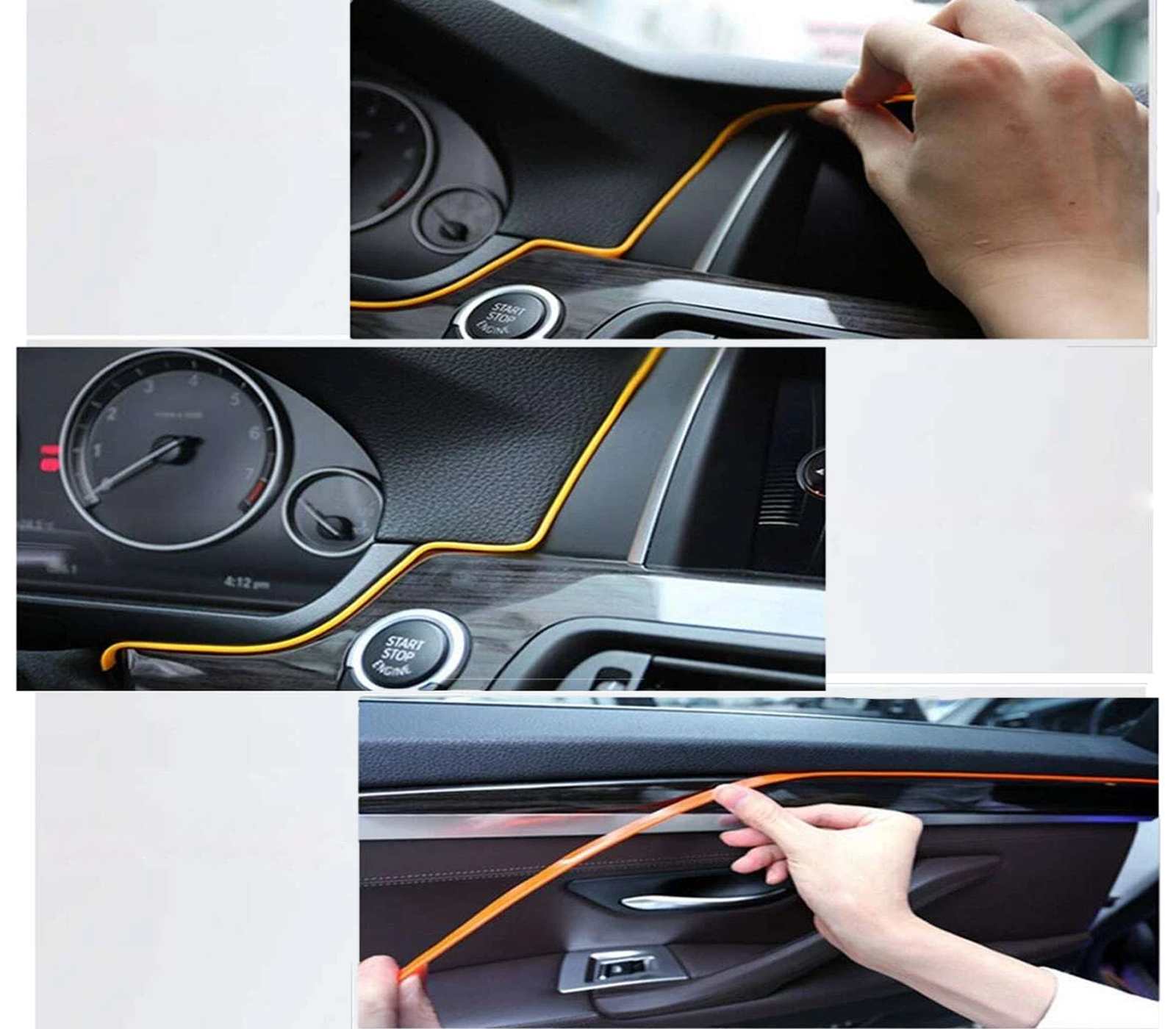 Led Auto Interni Con APP, Striscia LED Auto Accessori Auto Interno