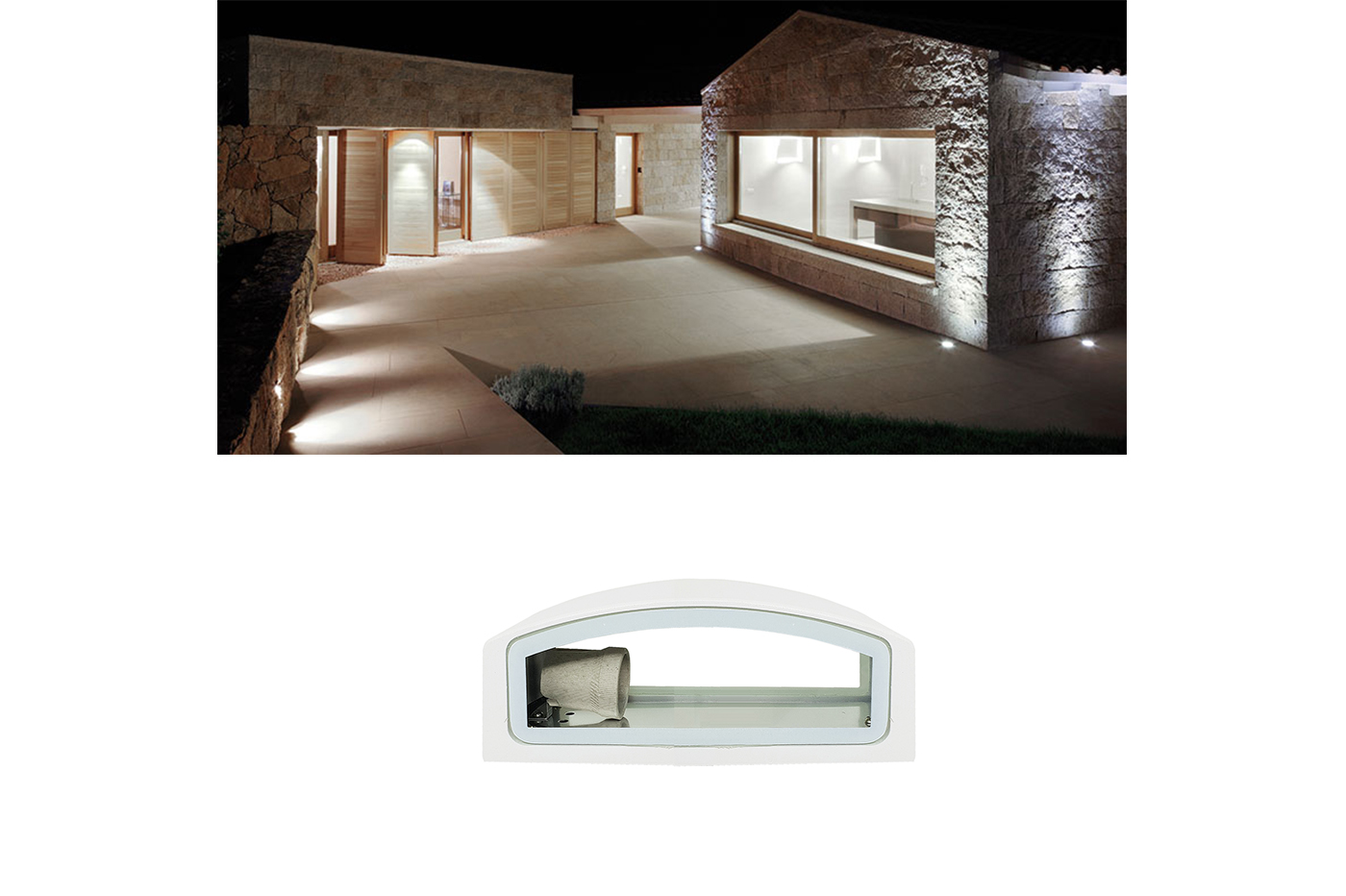Illuminazione Esterno A Parete Bianco : Bes applique beselettronica applique esterno bianco