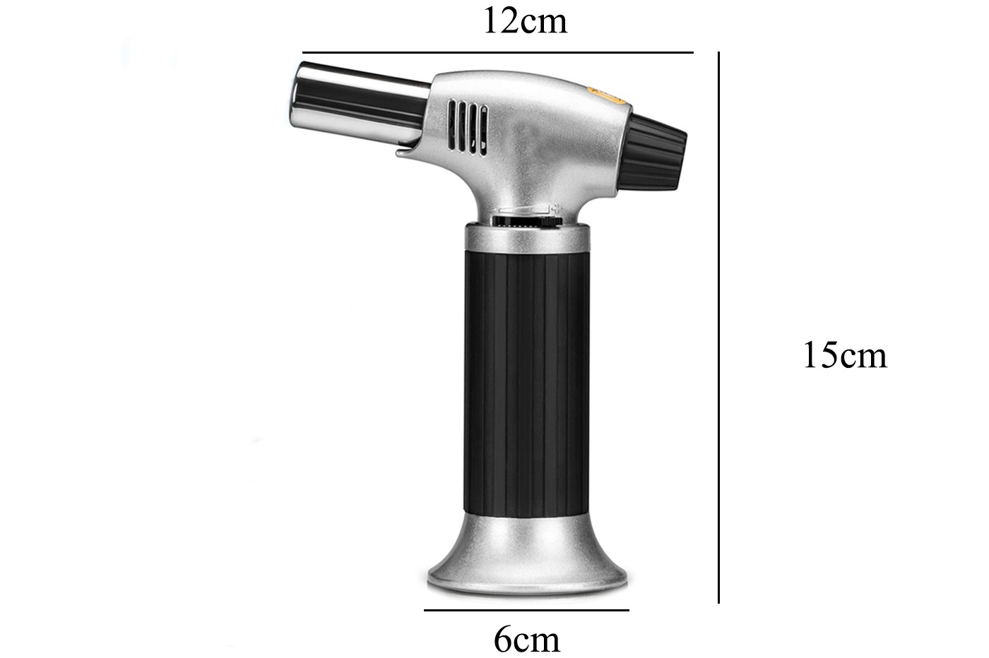 Megainvo Cannello da Cucina 18g Grande Bruciatore a Gas con Finestra  Visibile & Blocco di Sicurezza, Fiamma Ossidrica da Cucina Cannello a Gas  per DIY Saldatura Dolci Creme (Butano Gas Non Incluso) 