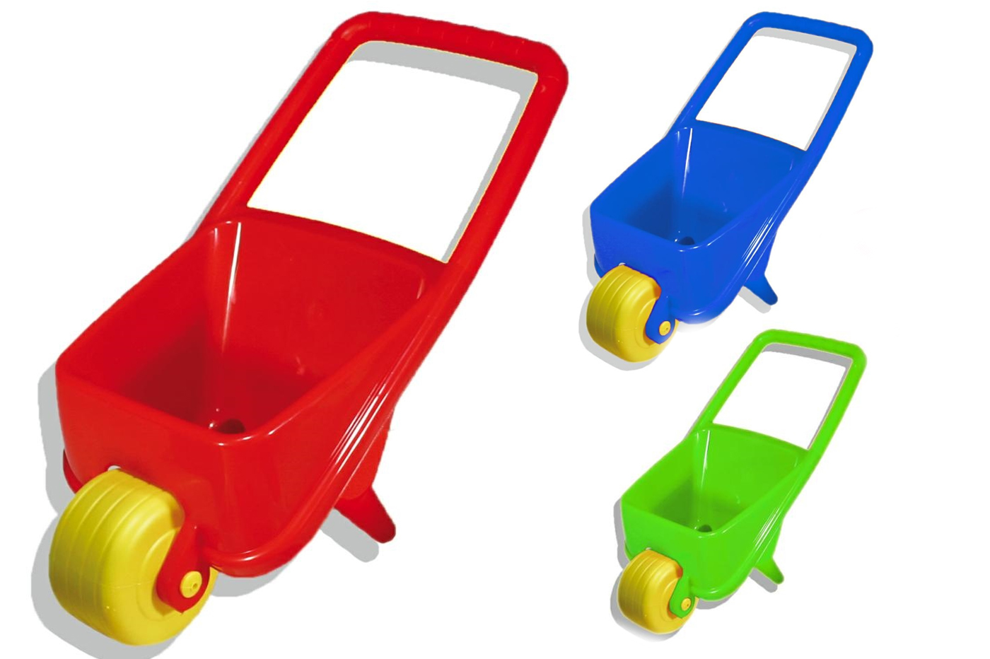 Carriola In Metallo Per Bambini - Giocattolo Giardinaggio Rosso/Giallo, Robustà, Capacità 20kg, Per Giochi All'Aperto