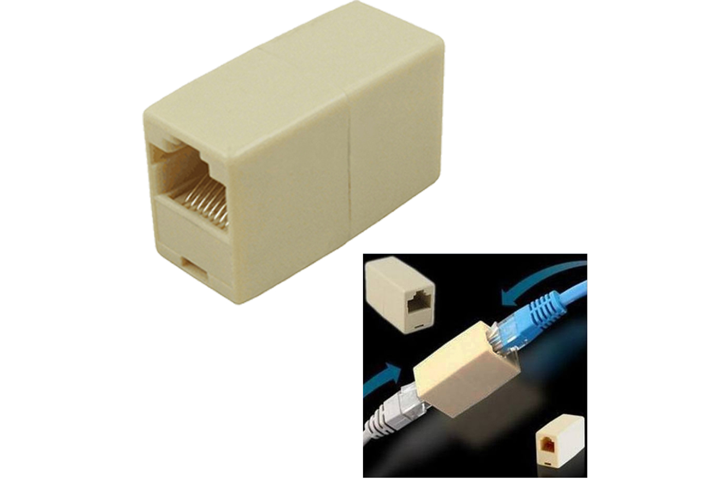 BES-25374 - Accessori adattatori e cavi - beselettronica - Accoppiatore  adattatore plug prolunga rete cavo lan ethernet rj45 computer Sp-11