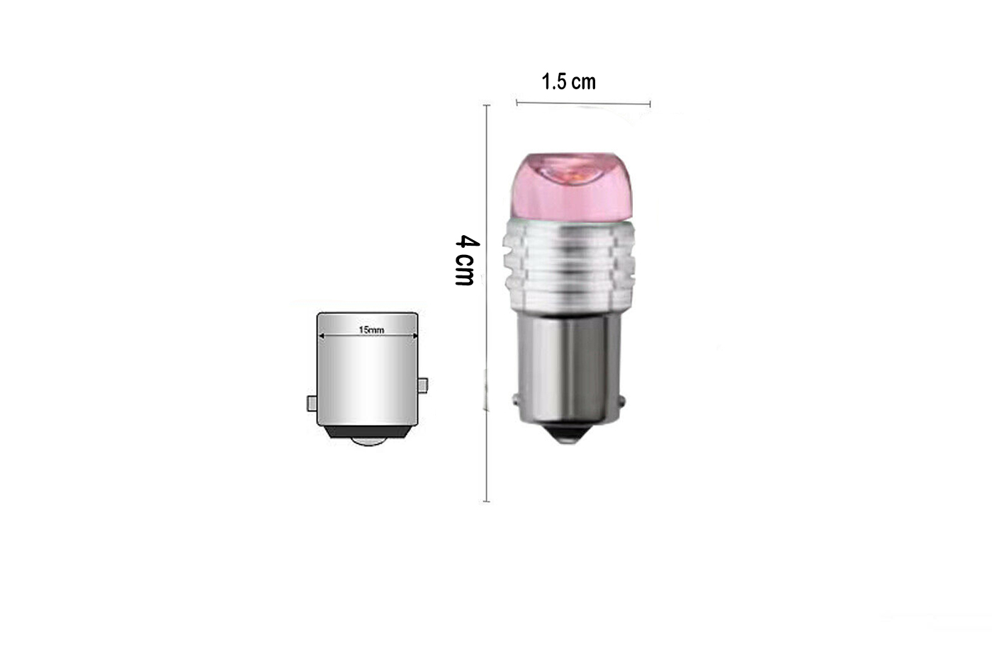 Lampadina a led ROSSA posteriore faro e stop 12V attacco 3157