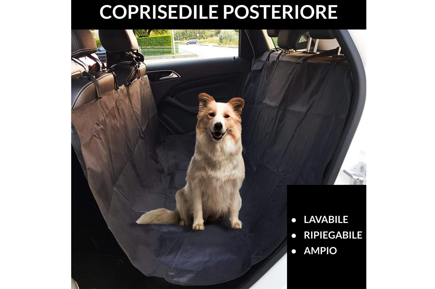 Vivo Technologies 1 x Coprisedili per auto per cani monouso impermeabile  per sedile posteriore per animali domestici, fodera per bagagliaio 2 in 1