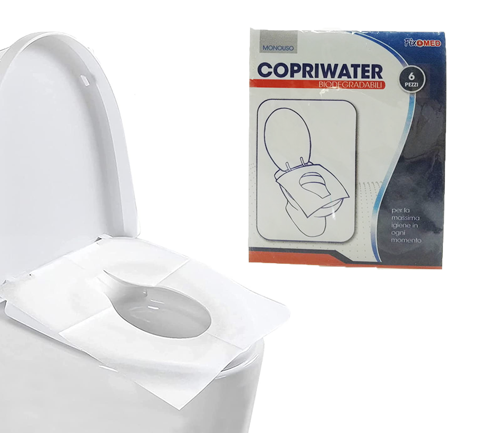 Copri water monouso in carta 10 pezzi