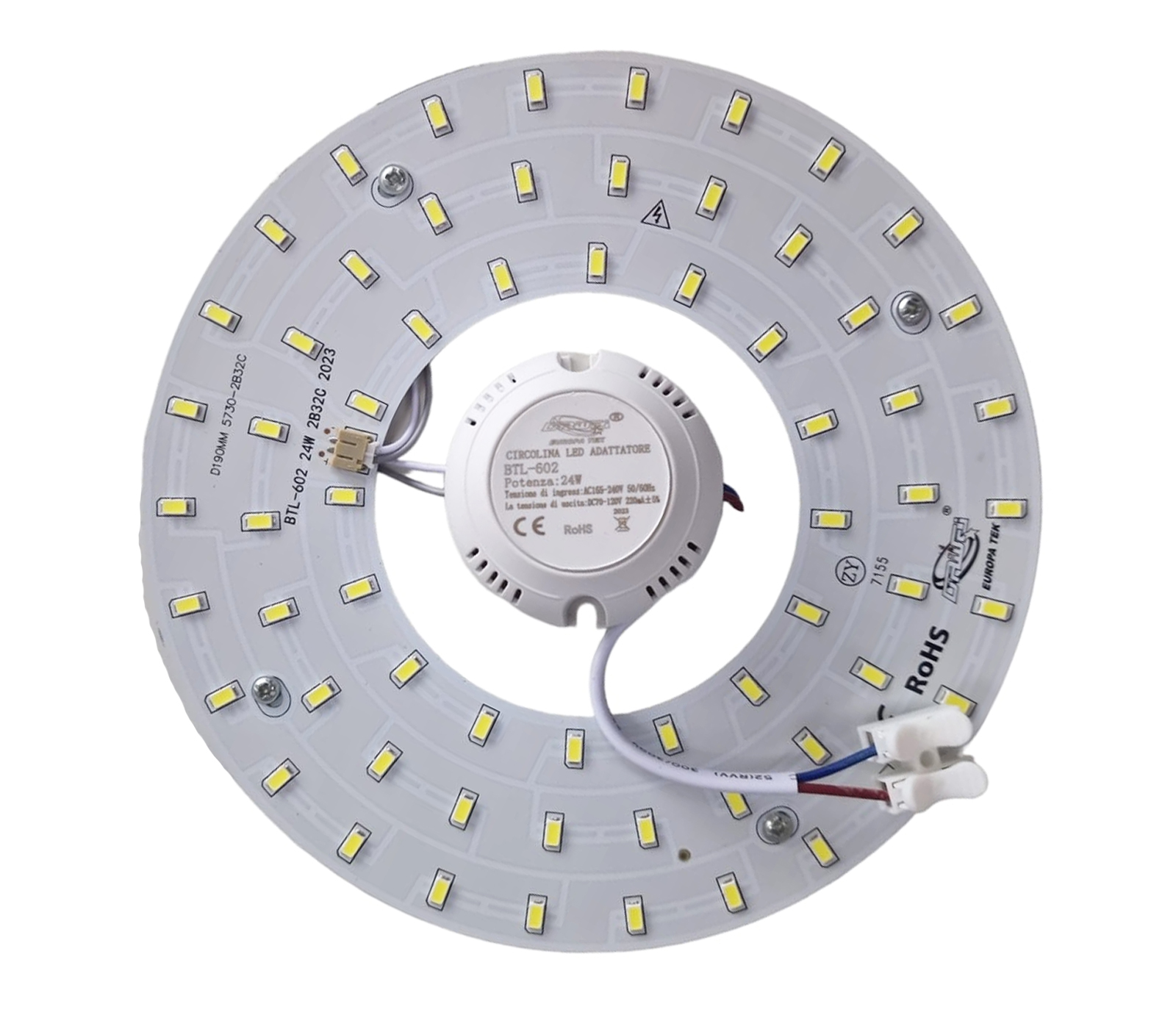 BES-34333 - Plafoniere - beselettronica - Circolina LED SMD 24W Corona Luce  Naturale 4000K Sostituzione Plafoniera Ricambi