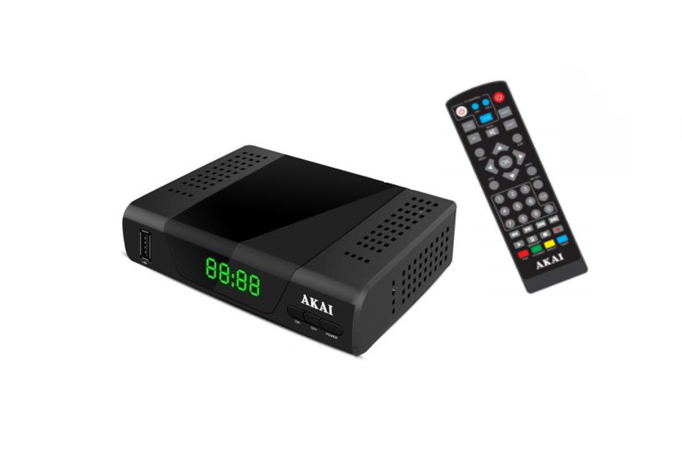 BES-31412 - Decoder - beselettronica - Decoder Digitale Terrestre AKAI  ZAP26510K-L Ricevitore HD DVB-T2 H265 HEVC