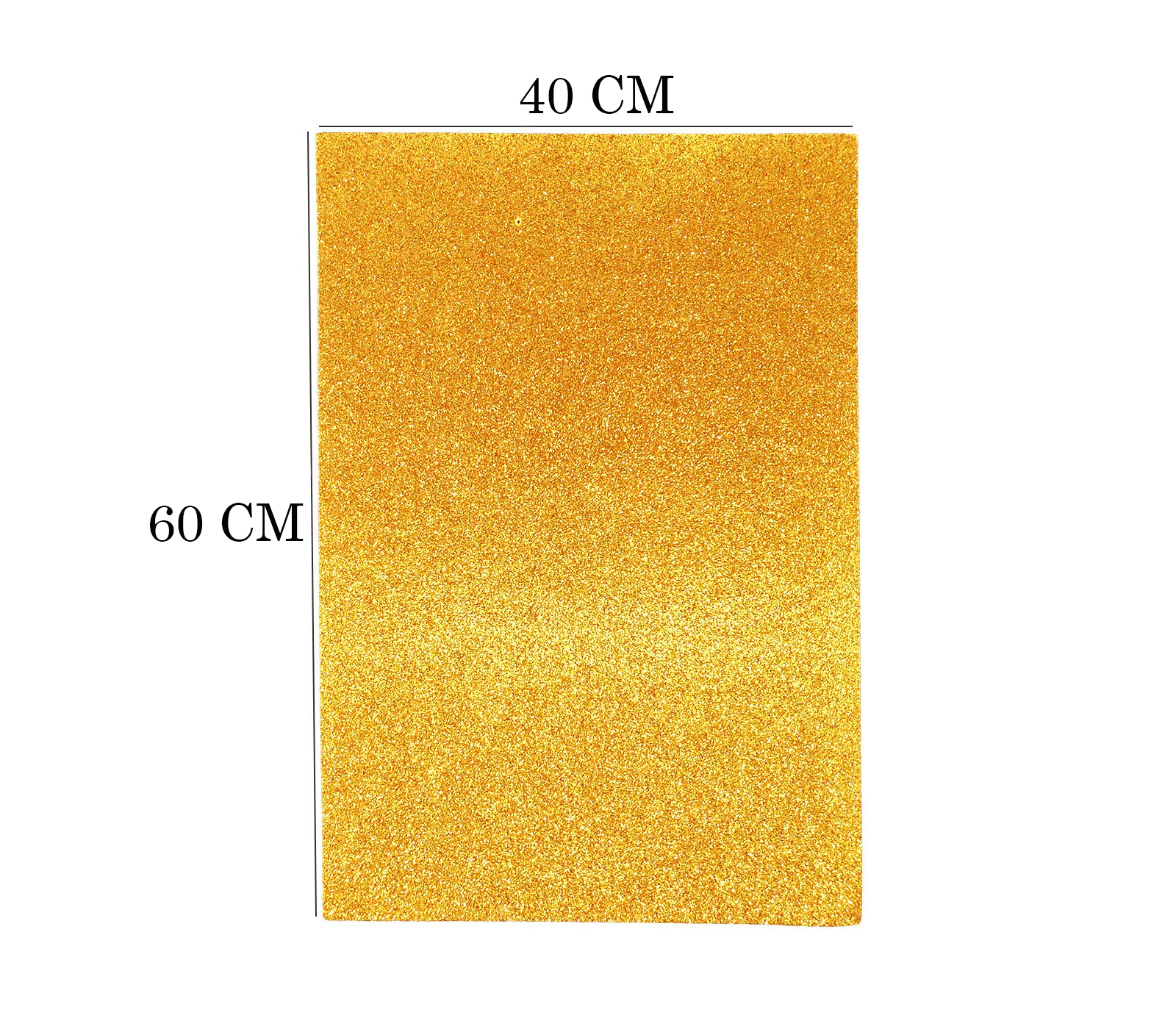 Fogli Gomma Eva Glitter  Giallo - 40X60 (10 Fogli) - pryma