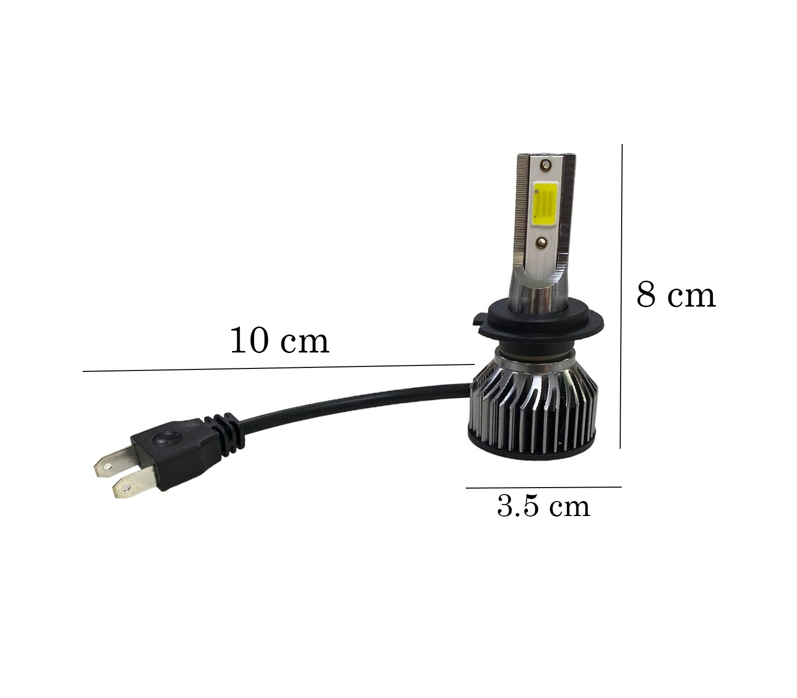 Qiilu Fari, 2 Pezzi Veicolo X7-COB 6500K H7 LED Lampada Frontale Alta