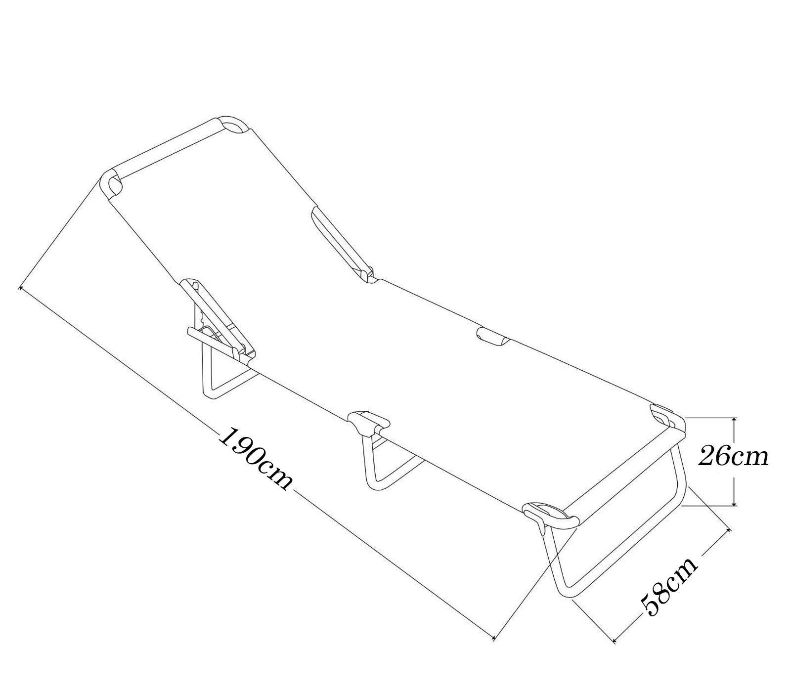 FU-011 Sdraio lettino prendisole SAND da spiaggia piscina campeggio  giardino pieghevole 190x58x27 Blu