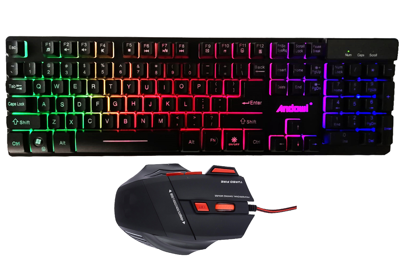 BES-31605 - Mouse e Tastiere - beselettronica - Tastiera gaming rgb  retroilluminata tasti rotondi usb layout internazionale