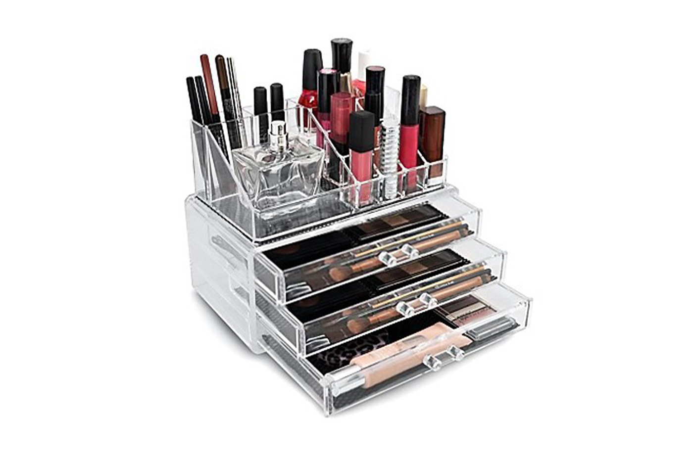 BES-22342 - Make Up e Trucchi - beselettronica - Box Portatrucco Organizer  Cosmetici Portagioie trucco 3 cassetti acrilico