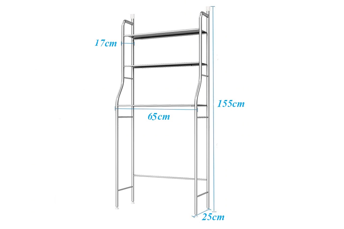 Scaffale Da Bagno 3 Ripiani Salvaspazio Mobile Sopra Lavatrice Organizer  reb