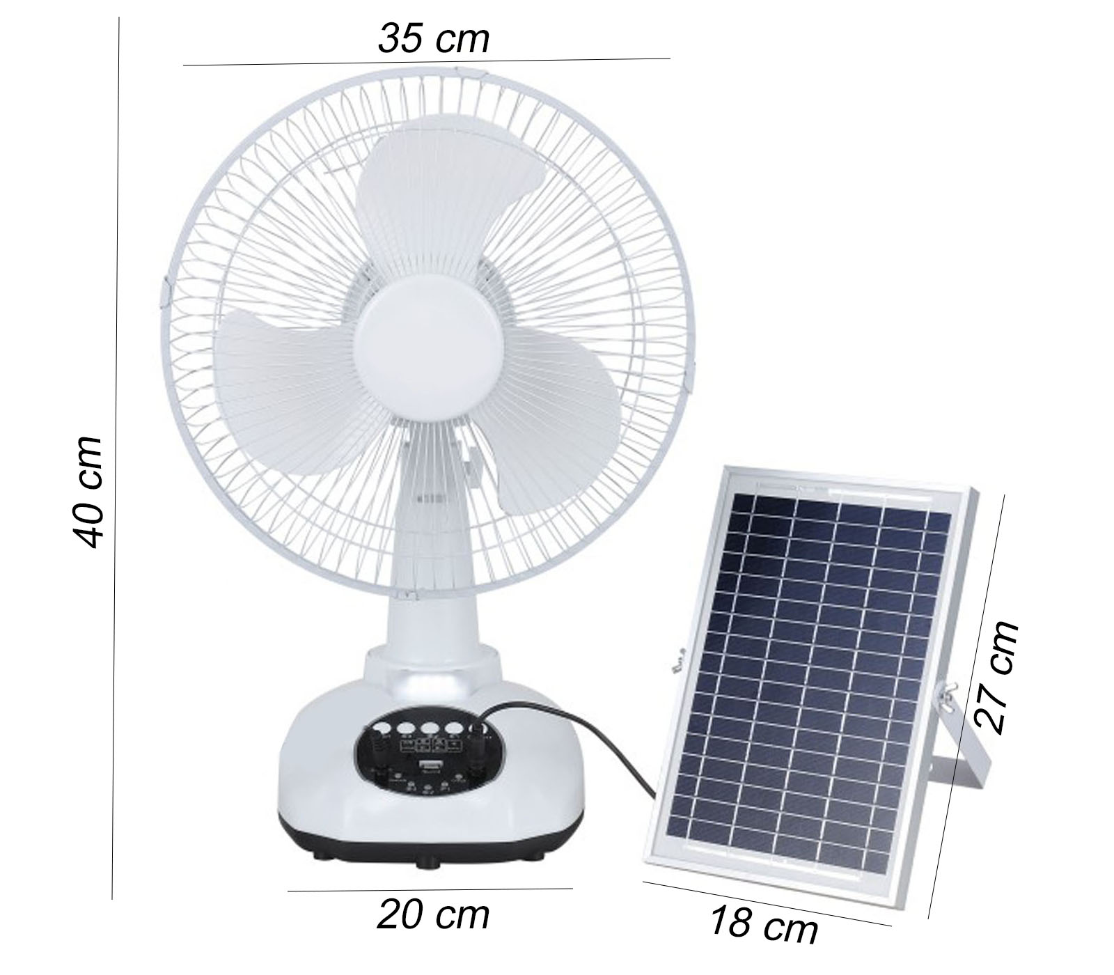 BES-34270 - Piccoli e grandi elettrodomestici - beselettronica -  Ventilatore Da Tavolo Con Pannello Solare Luce Da Campeggio Portatile USB  T98